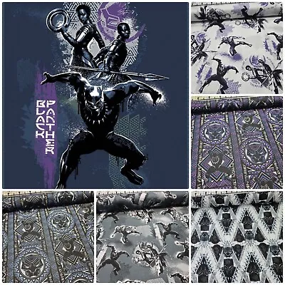 Camelot Cottons Marvel Black Panther Heroes 100% Cotton Fabrics + Panel Quilting • £4.75