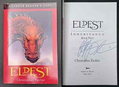 Christopher Paolini SIGNED AUTOGRAPHED Eldest HC RARE 1st Ed 1st Printing Eragon • $550