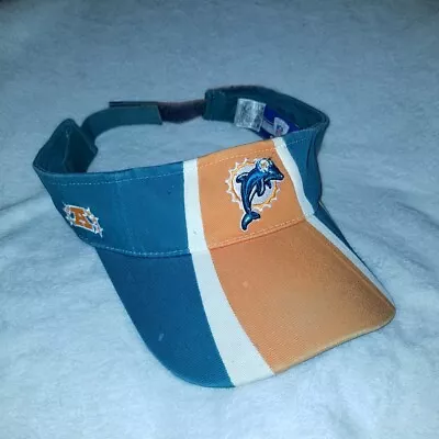 Miami Dolphins Hat Cap Visor Strap Back Green Orange Reebok NFL Football • $15