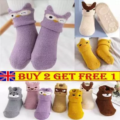 £4.16 • Buy Baby Kids Anti-slip Toddlers Slippers Cartoon Boys Floor Socks Breathable Indoor