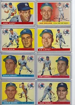 1955 Topps Yankees (8 Cards) • $59