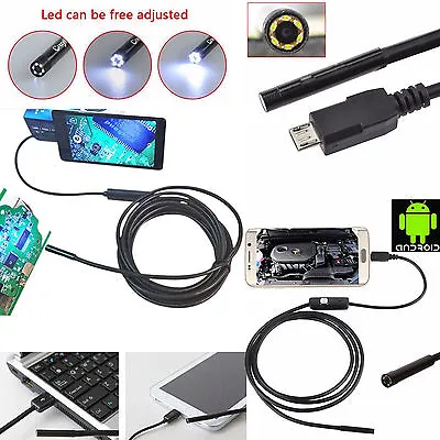 2m 6LED Android Endoscope Waterproof Inspection Camera USB Video Camera • $12.79