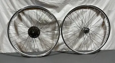 Vintage 1980s Araya RM-20 6-Speed 26  Mtn Bike Wheelset Suzue High Flange Hubs • $129.95