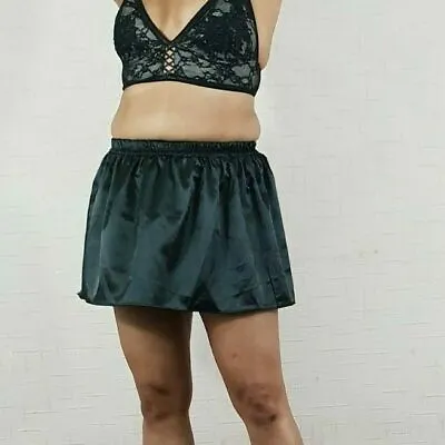 Ladies Satin Micro Mini Skirt Women's Rara Wet Look Short High Waist Skirts NEW • $28.71