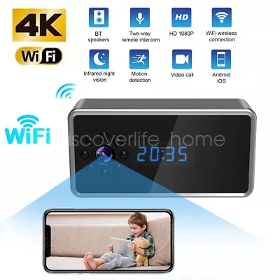 4K HD Mini Wifi Camera Home Security Camera Suport Two Way Talk Motion Detection • $38.23