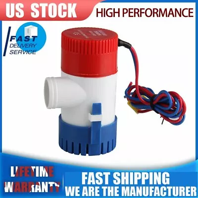 Submersible Marine Electric Bilge Sump Water Pump For Boat Low Noise 12V 1100GPH • $14.91