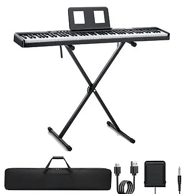 🎹Donner DEP-1 Digital Piano Keyboard 88 Key 128 Tone 128 Rhythm 20 Demo + Stand • $256.49