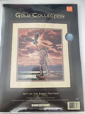 New Dimensions Gold Collection GIFT OF THE EAGLE FEATHER Cross Stitch Kit #3897 • $64.99