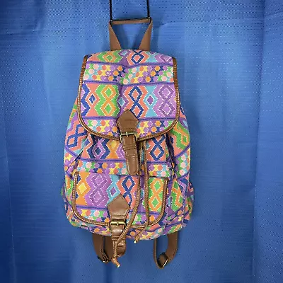 Mossimo Southwestern Aztec Tribal Print Backpack Rucksack Cinch Bag Womens • $22.95