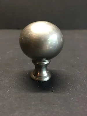 Vintage LAMP FINIAL TOPPER Solid Brass Nickel  Finish 1 5/8”tall X 1 1/4 Wide • $5