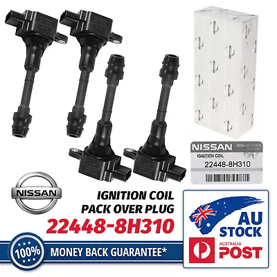 4X Genuine Ignition Coils For Nissan X-Trail 2002 03-04-05-06 2007 2.5L • $155.99