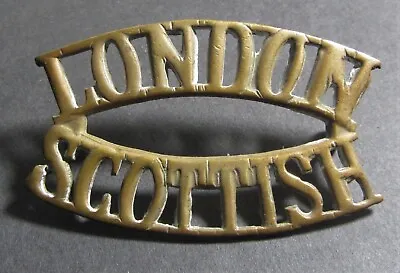 WW1 14th (County Of London) Bn. (London Scottish) Brass Title By Narborough • £15.50