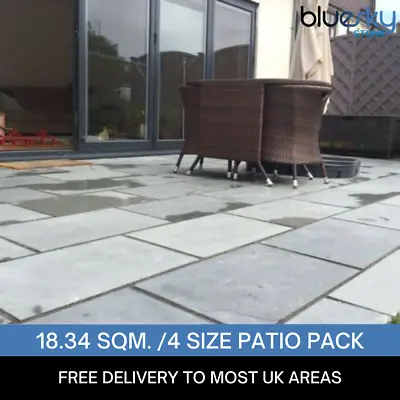 Grey Slate Paving Patio Slabs | PATIO PACK 4 SIZE | COVERS 18.34M2 | WATCH VIDEO • £2.50