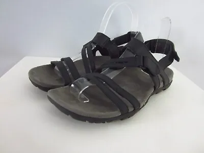 Merrell Womens US 7 M Black Leather Sandspur Rose Convert J002684 Sandals Hiking • $39.99