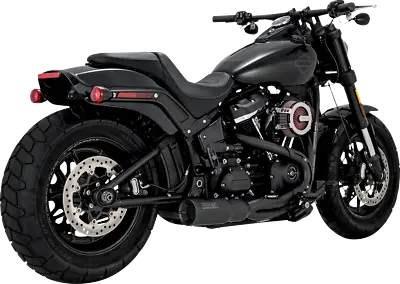 Vance & Hines 2-into-1 Black Upsweep Short Exhaust 2018-2023 Harley Softail • $1449.99