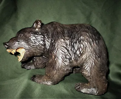 £74.47 • Buy 1981 SIGNED JAPANESE AINU CARVED WOOD BEAR Large Growling 11 L X 7 H X 6 D