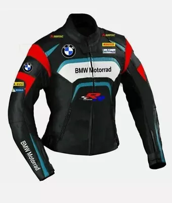 Women's BMW Motorcycles Racing Motor Bike Riding Leather Jacket • $90