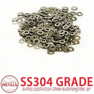 M1.6(1.6mm)Metric-Fit A2 Stainless Steel Form A Flat Washers For Bolts & Screws • £4.99