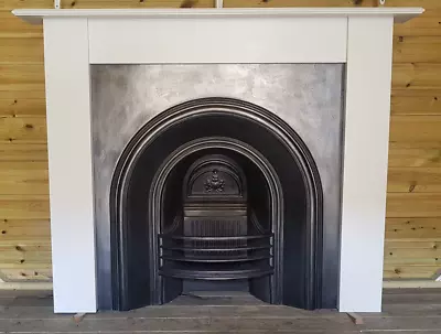 £365 • Buy Victorian Style Cast Iron Fireplace With Painted Wood Surround F&B Ammonite