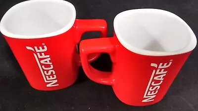 Set 2 New Nescafe Red Cup Cups Mug Coffee Collectible Gift 8oz Tea Instant  • $9.99