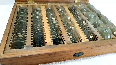 £139 • Buy Vintage Opticians Lenses Optical Testing Set Wooden Box  Antique Optometry Lens