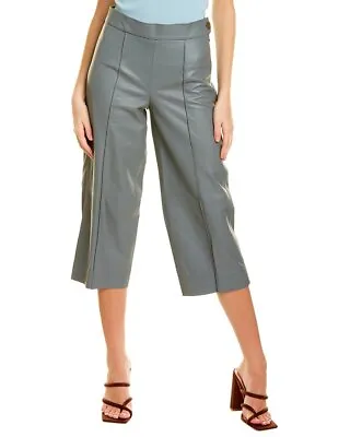 Vince Leather Crop Wide Pant Women's Blue 4 • $297.99