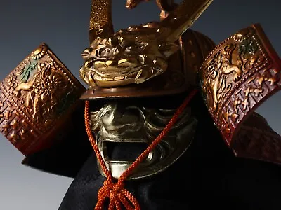 Japanese Vintage Samurai Helmet -Yoritomo Kabuto- Middle Size Tsushima • $396.89
