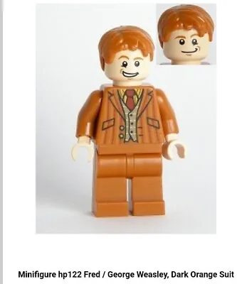 LEGO Minifigure Fred George Weasley Dark Orange Suit Hp122 Harry Potter 10217 • $68.35