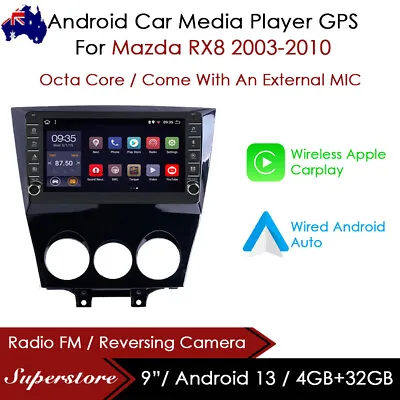 9” CarPlay Android 13 Auto Car Stereo GPS Head Unit For Mazda RX8 2003-2010 • $439