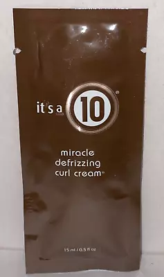 100 Travel Sample Packs IT'S A 10 MIRACLE DEFRIZZING CURL CREAM 0.5 Fl Oz Each • $39.95