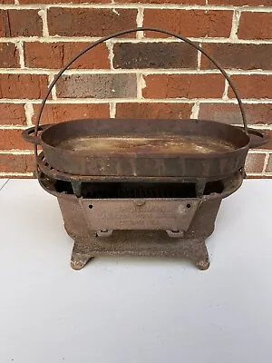$399.99 • Buy Vintage Cast Iron Atlanta Stove Works Sportsman Grill Needs Cleaned & Reseasoned
