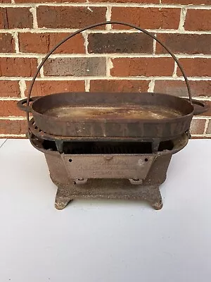 $399.99 • Buy Vintage Cast Iron Atlanta Stove Works Sportsman Grill Needs Cleaned & Reseasoned