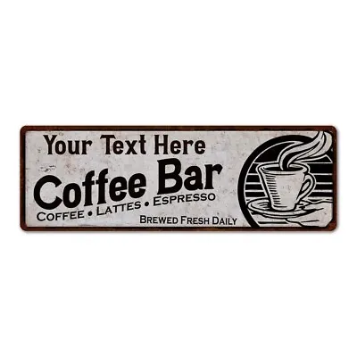 Personalized Coffee Bar Metal Sign Custom SIgn Kitchen Decor Gift 106180007001 • $50.95