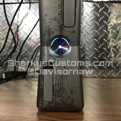 Custom Xbox 360 Slim RF ROL - Ring Of Light Power Button BLUE Plug & Play! • $39.95