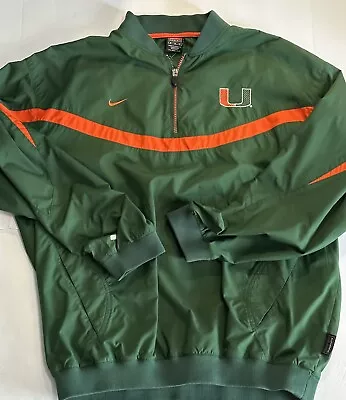 Vintage Nike University Of Miami Hurricanes Windbreaker Jacket Men's Medium • $39.99