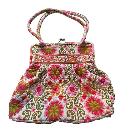 Vera Bradley Womens Purse Handbag Hope Garden Floral Metal Clasp Dome • $19.99