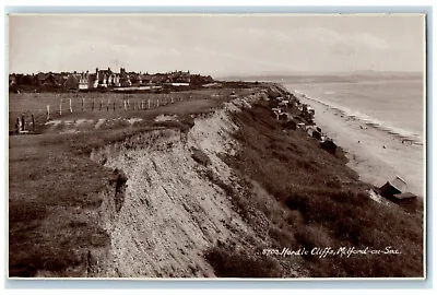 C1940's Hordle Cliffs Milford-on-Sea Lymington England RPPC Photo Postcard • £28.46