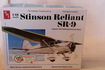 $37.50 • Buy 1/48 Scale AMT, Stinson Reliant SR-9 Airplane Model Kit #AMT905/12 BN Open Box