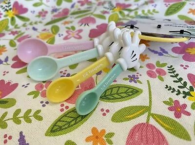 Disney Happy Easter Mickey Mouse Hand Pastel Egg Measuring Spoon Set Home Decor • $15