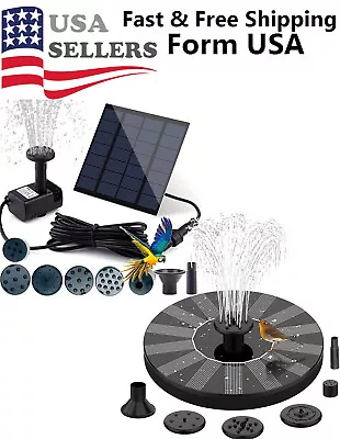 Solar Power Fountain Submersible Water Pump Floating Bird Bath Garden Pond Pool • $10.46