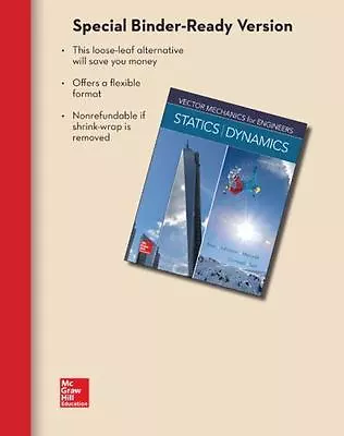 Loose Leaf For Vector Mechanics For Engineers: Statics And Dynamics By Beer… • $83.51