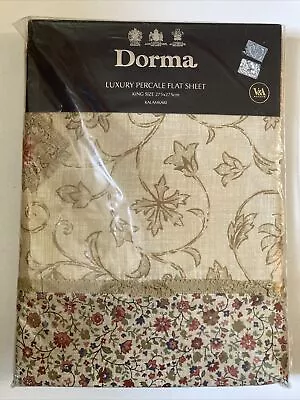 Dorma Vintage Bnwt V&a Kalamkari Kingsize Luxury Percale Flat Sheet. New /sealed • £74.99