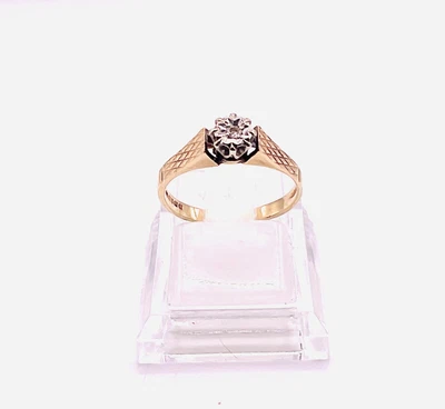 $138.48 • Buy 9ct GOLD SOLITAIRE DIAMOND RING UK SIZE L1/2 1.82g