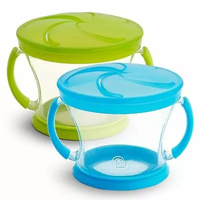 Munchkin Baby Feeding Cups Snack Catcher Set Of Two Cups Blue/Green_New • $13.22