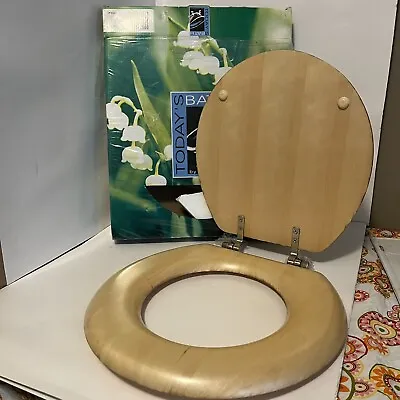 Today's Bath Foremost Designer Oak Style Toilet Seat Bathroom • $23.39