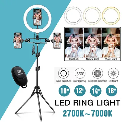 10 /12''/14 /18  Dimmable Diva LED Ring Light Tripod Stand Selfie Circle Lamp • $5.99