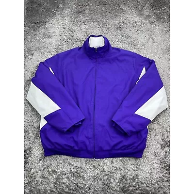 Majestic Jacket Mens Large Purpler Therma Base LSU Tigers LA Lakers Windbreaker • $50