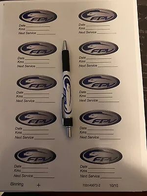 FPV Pen & Service Decals Ford Falcon GT XY BA XR XA XB XC FG TURBO FGX BOSS • $15