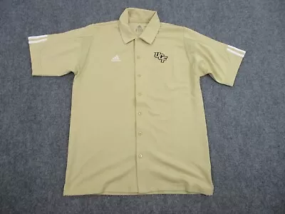 UCF Knights Shirt Mens Medium Yellow Button Up Logo College Football Adidas • $24.85