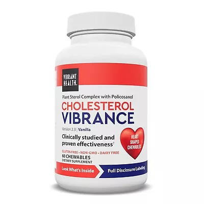 Vibrant Health Cholesterol Vibrance 60 Chewable Wafers • $21.60